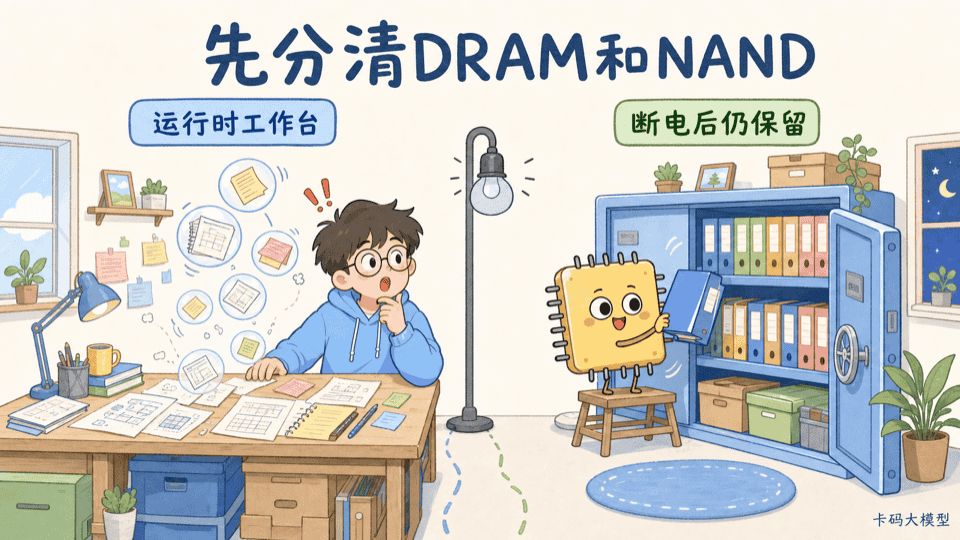 DRAM与NAND区别卡通