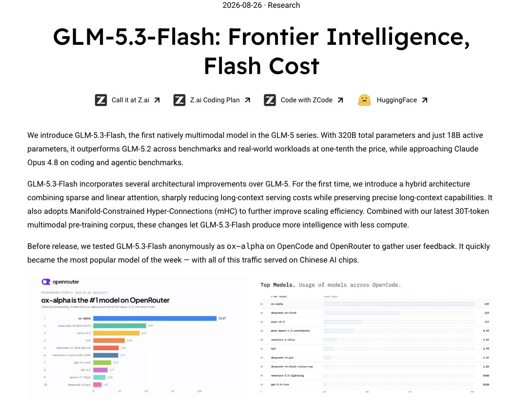 GLM-5.3-Flash发布页